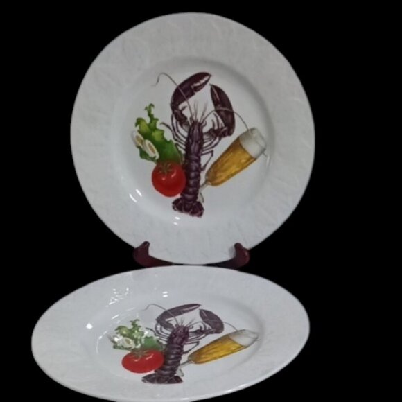 Vintage MCM Ironstone 10" Dinner Plates Spanish Crown Pontesa Design Set of 8 - Picture 4 of 12